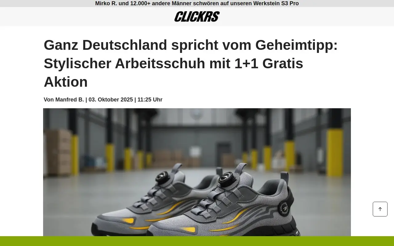 Landing page screenshot