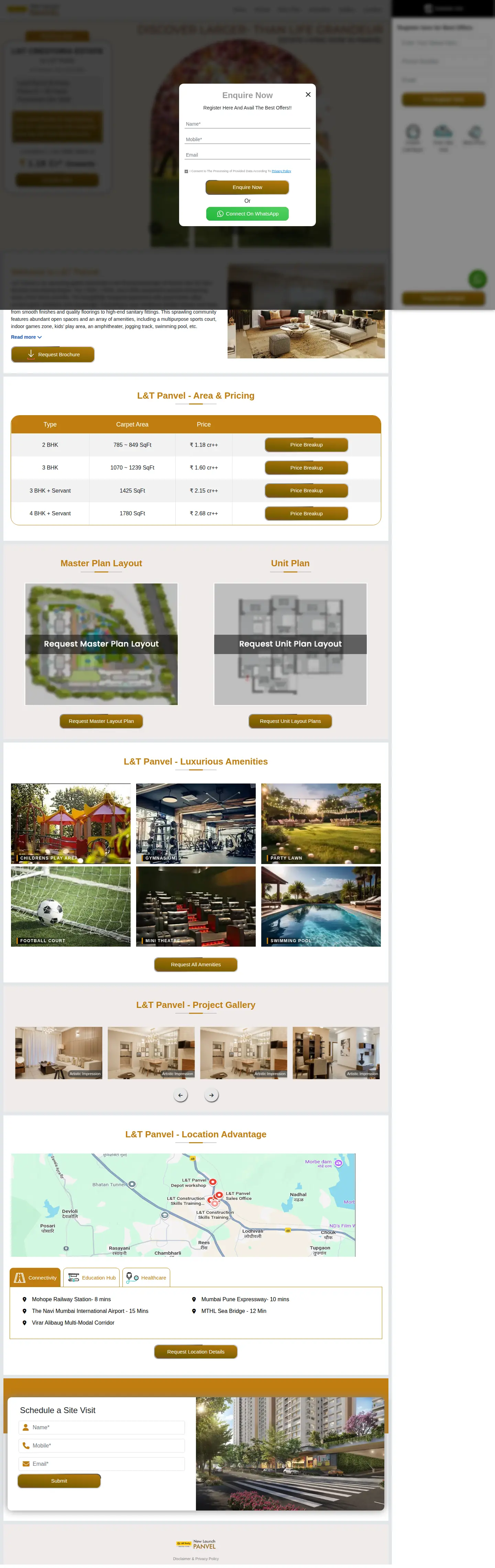 Landing page screenshot