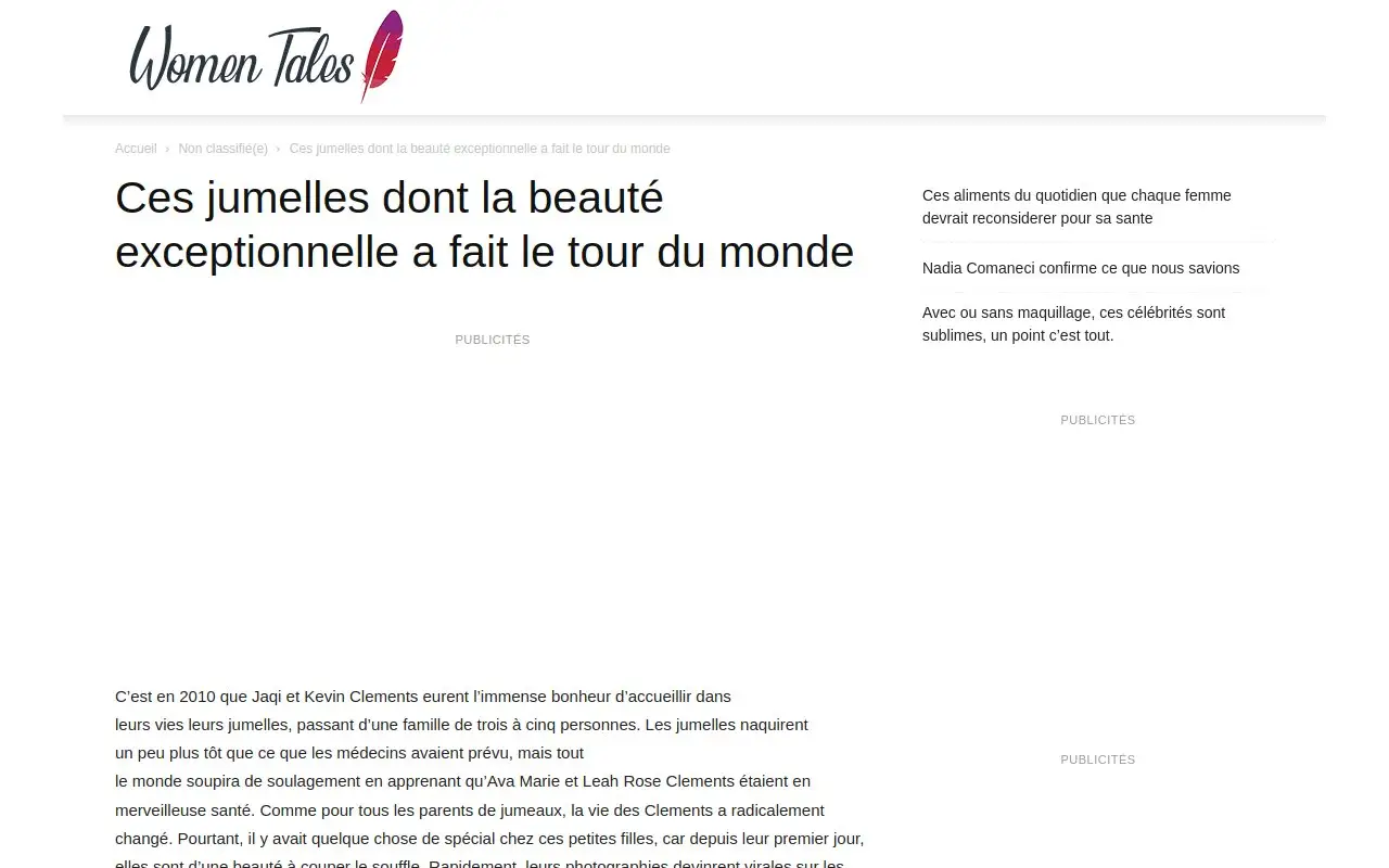 Landing page screenshot