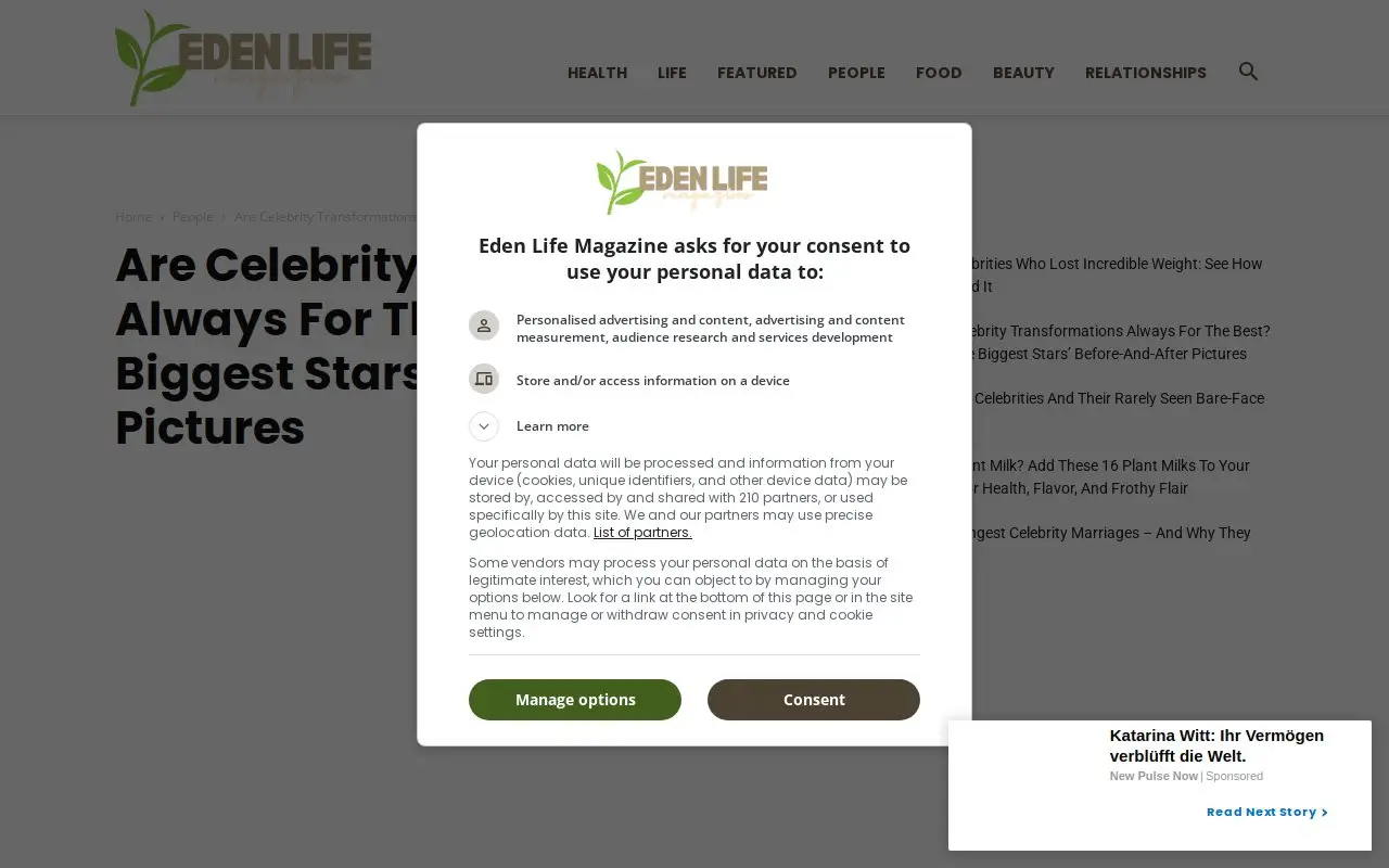 Landing page screenshot