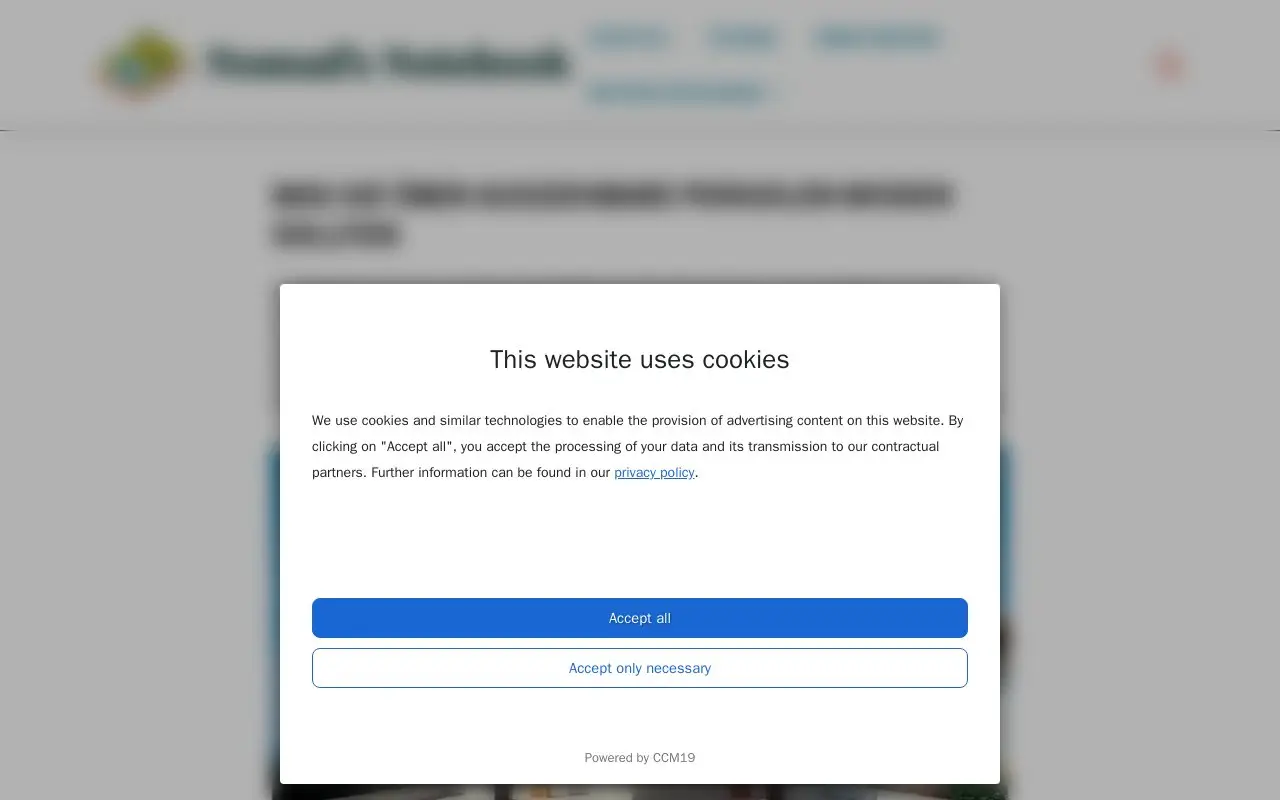 Landing page screenshot