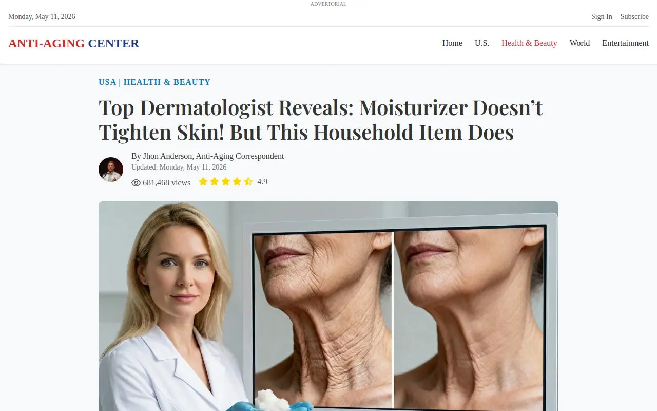 Landing page screenshot