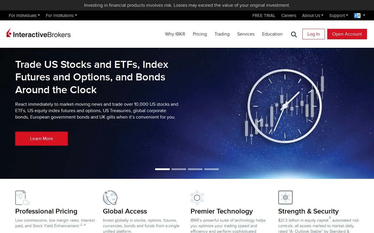 Landing page screenshot