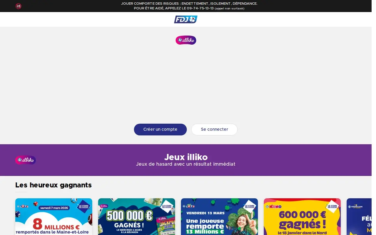 Landing page screenshot