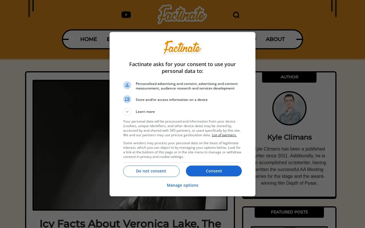 Landing page screenshot