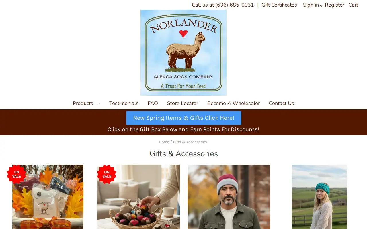 Landing page screenshot