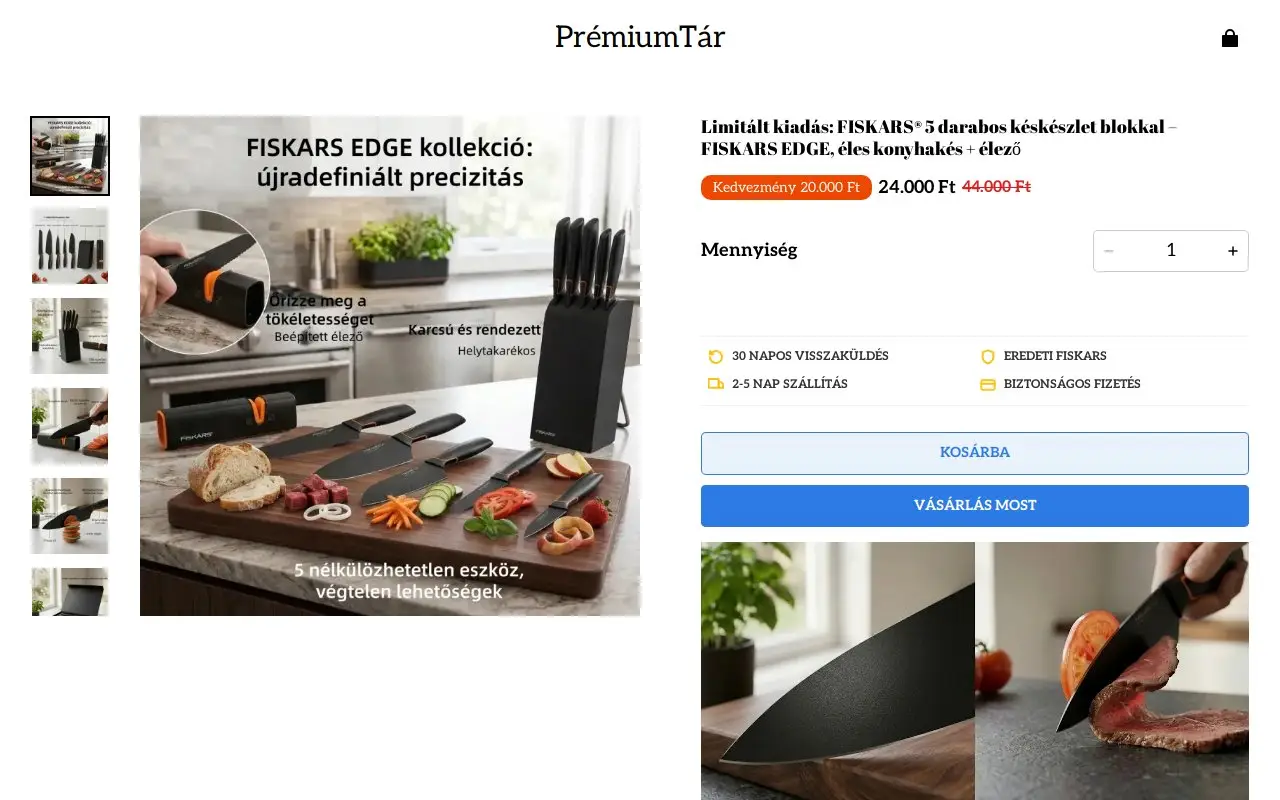 Landing page screenshot