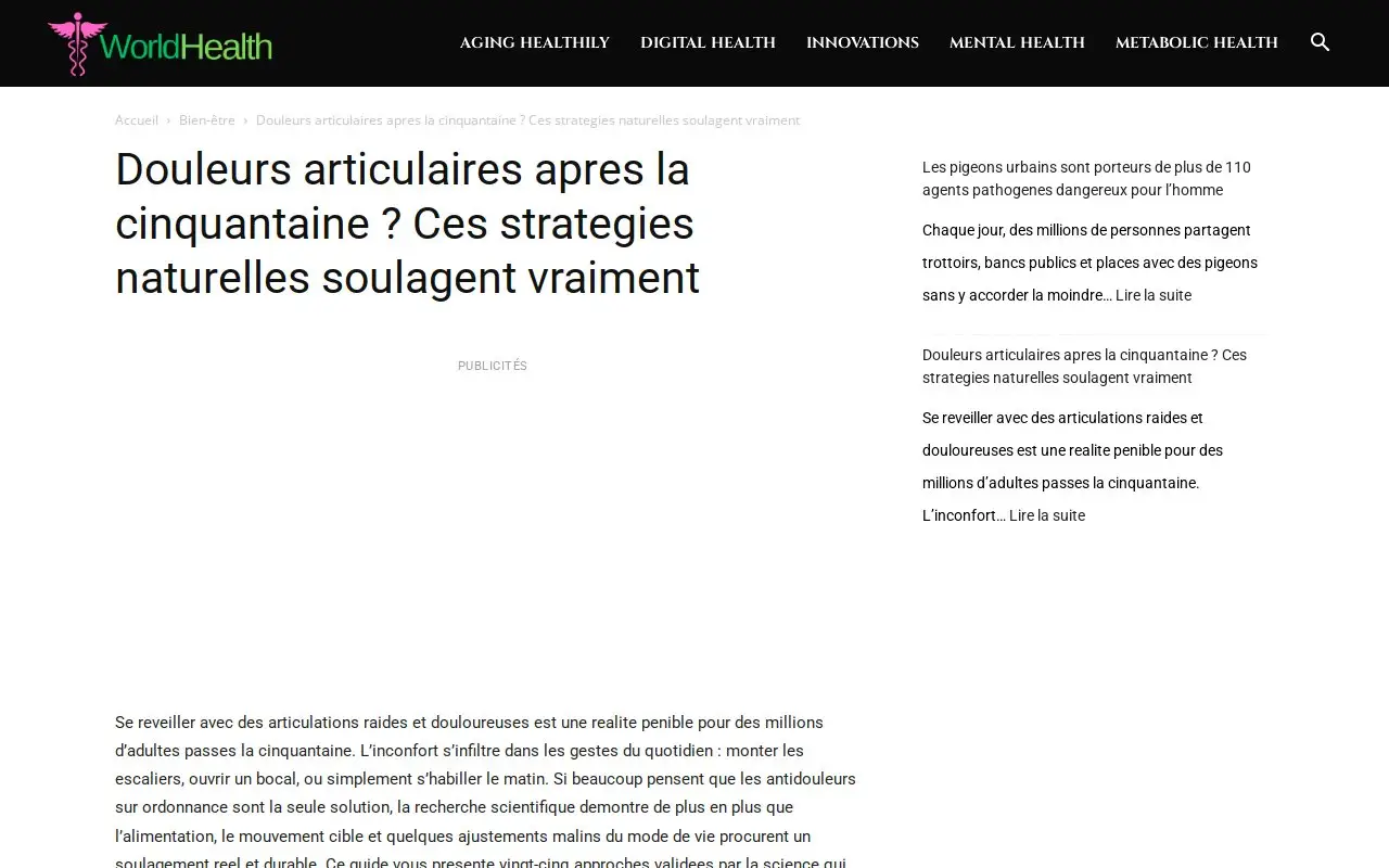 Landing page screenshot