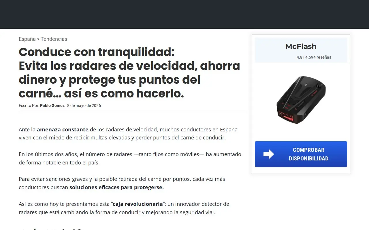 Landing page screenshot