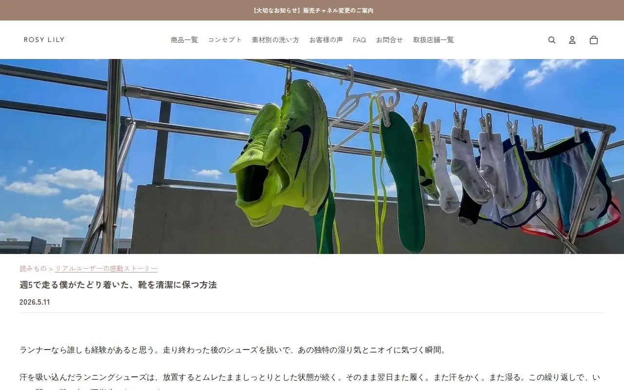 Landing page screenshot