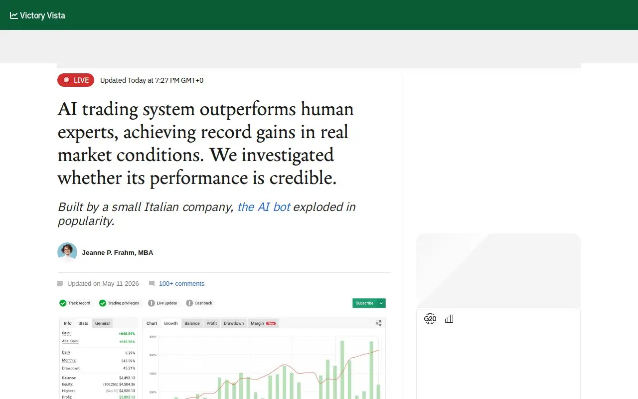 Landing page screenshot