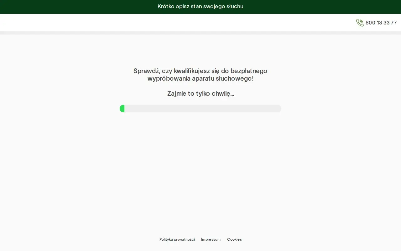 Landing page screenshot