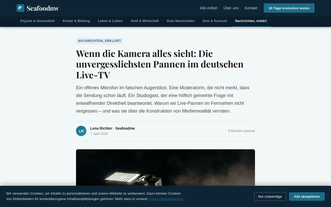 Landing page screenshot