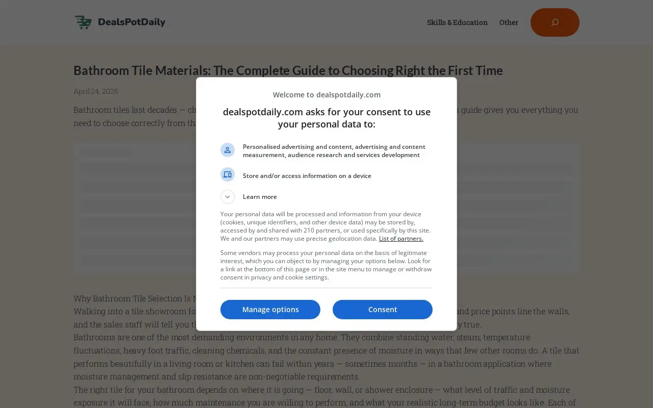 Landing page screenshot