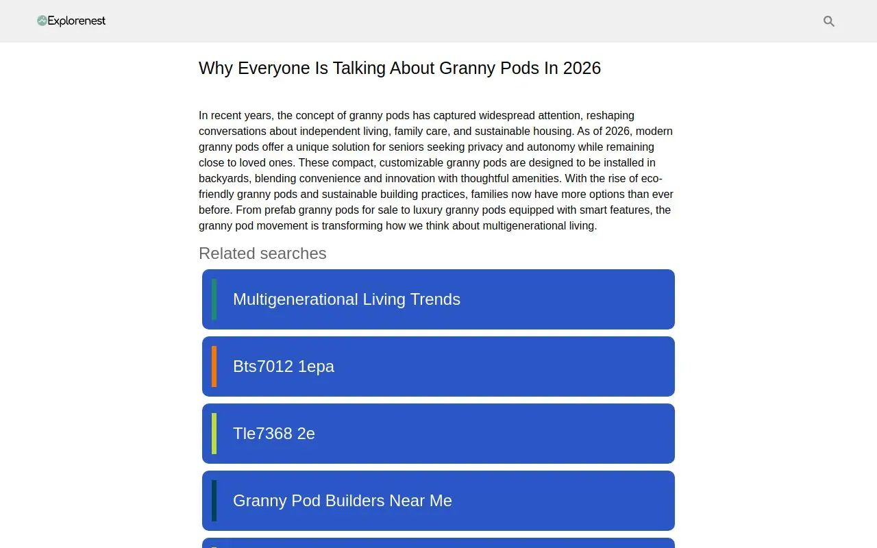 Landing page screenshot