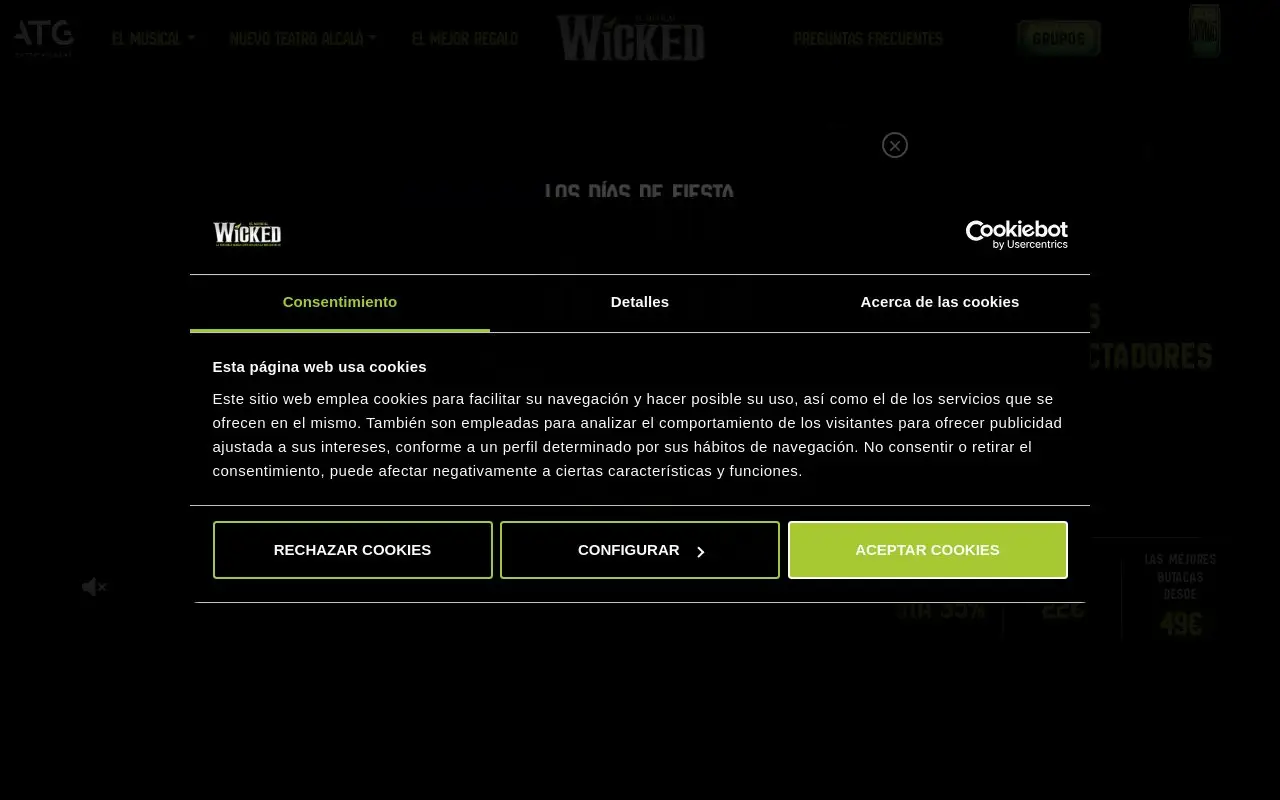 Landing page screenshot