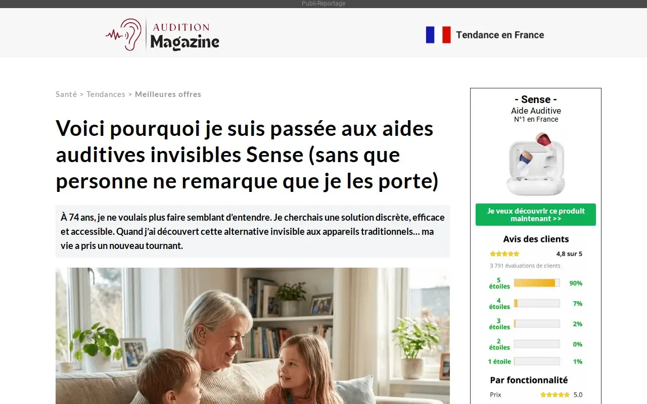 Landing page screenshot