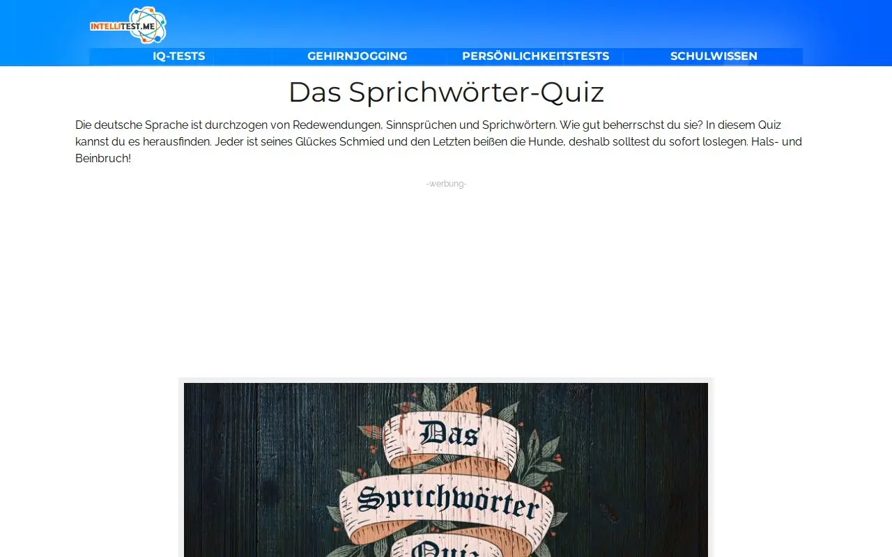 Landing page screenshot
