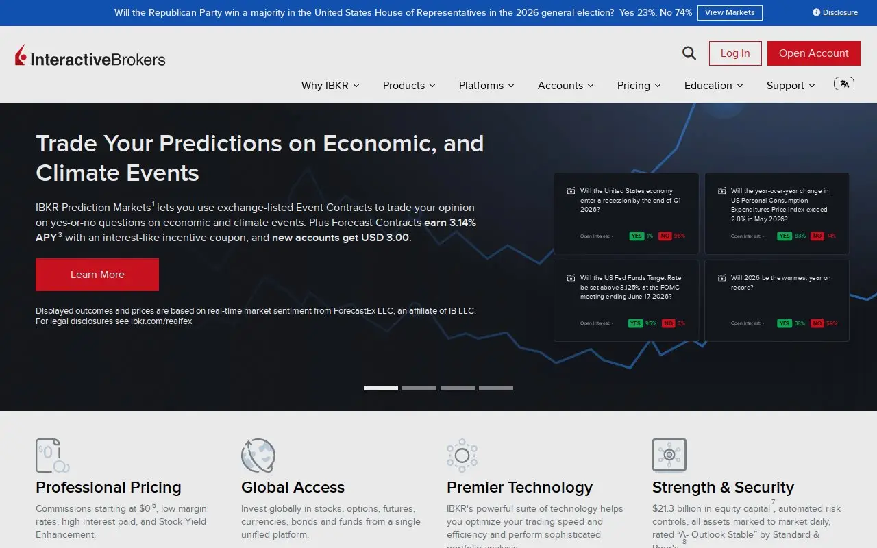 Landing page screenshot