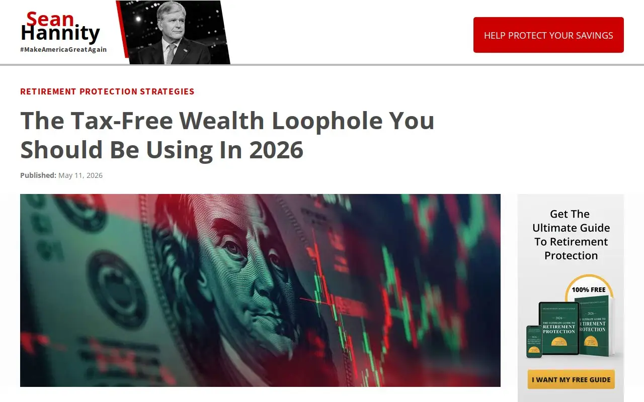 Landing page screenshot