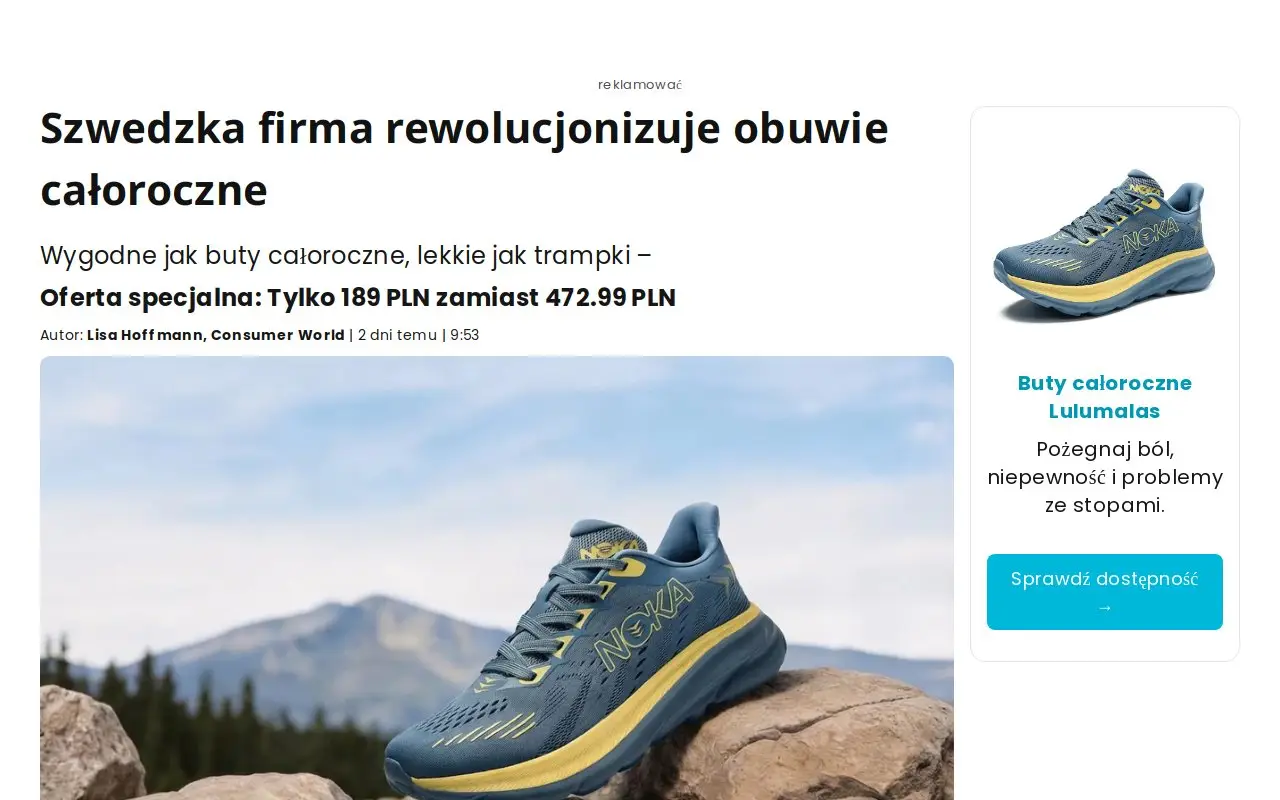 Landing page screenshot