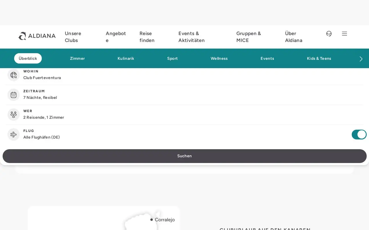 Landing page screenshot