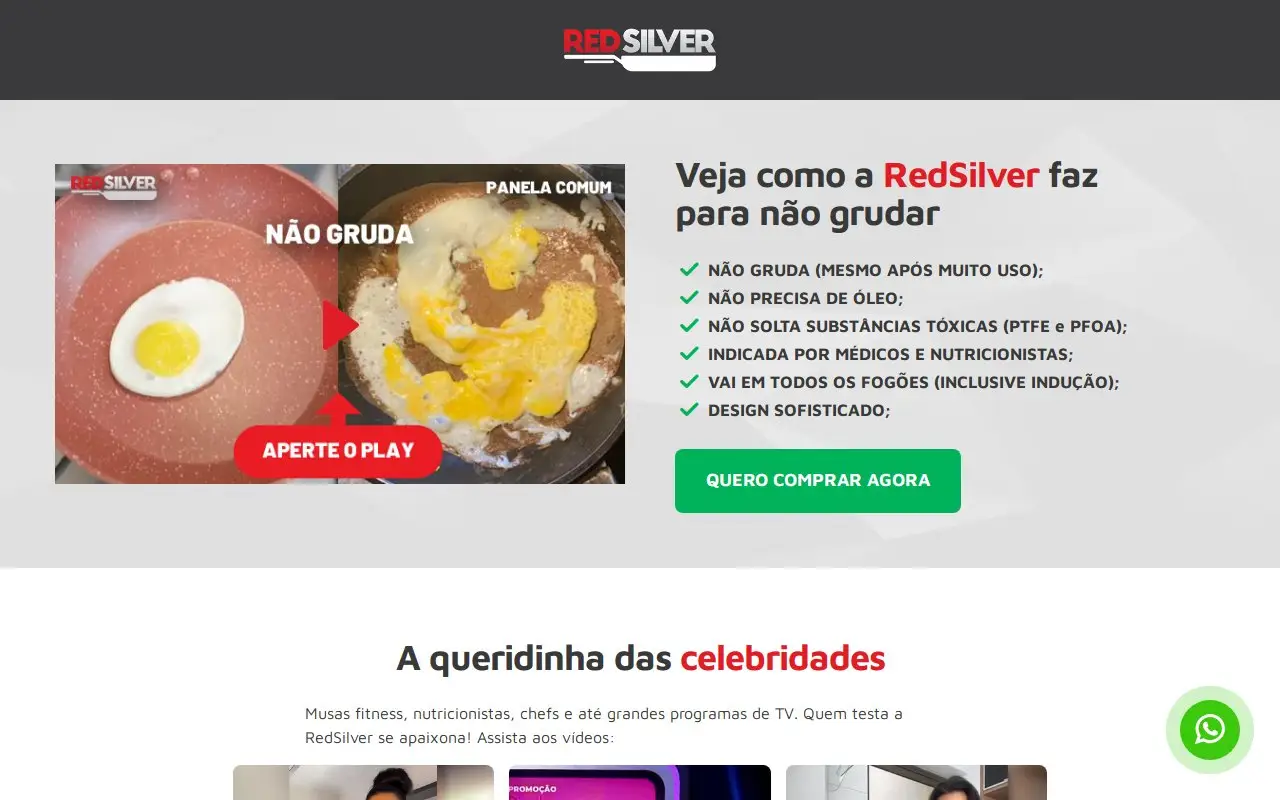 Landing page screenshot