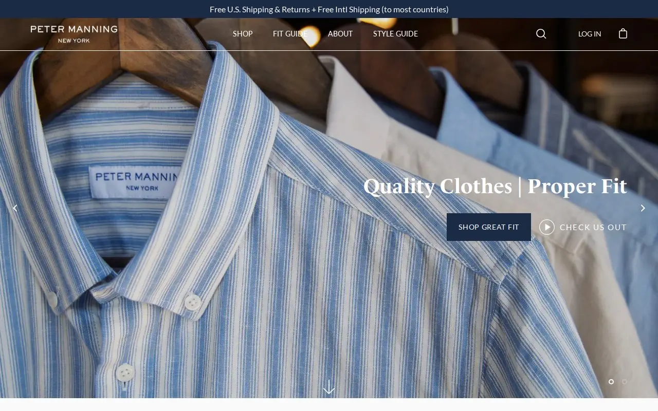 Landing page screenshot
