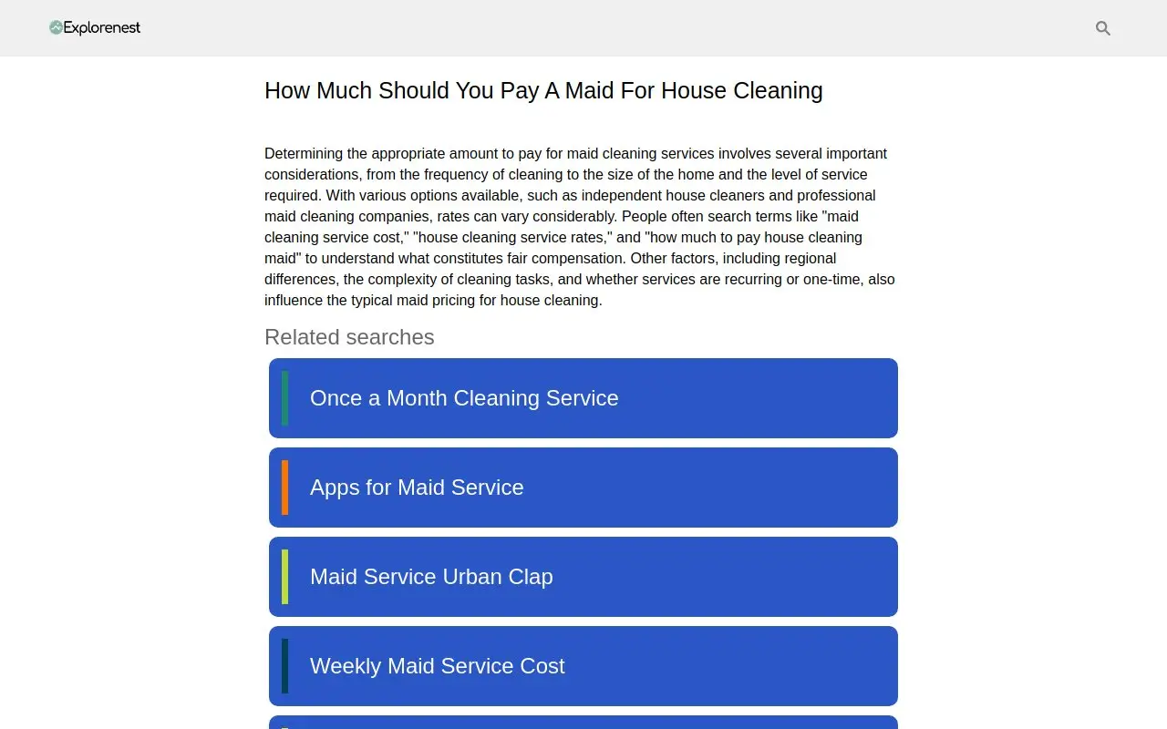 Landing page screenshot
