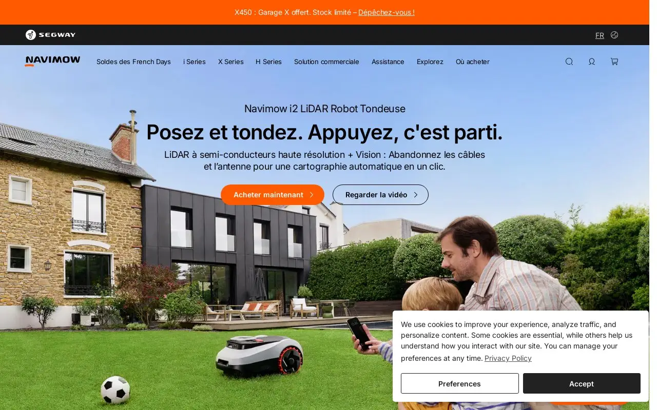 Landing page screenshot