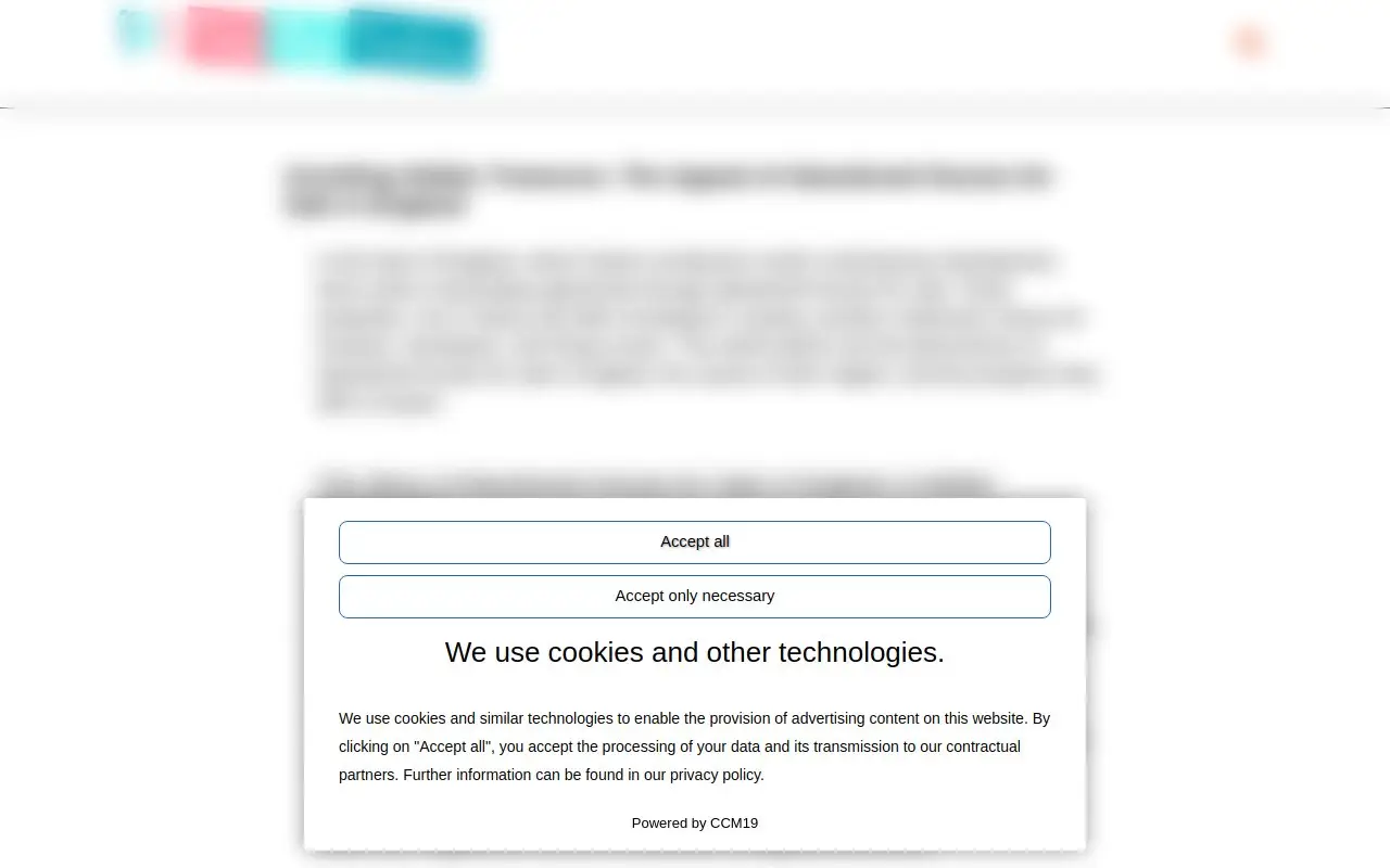 Landing page screenshot