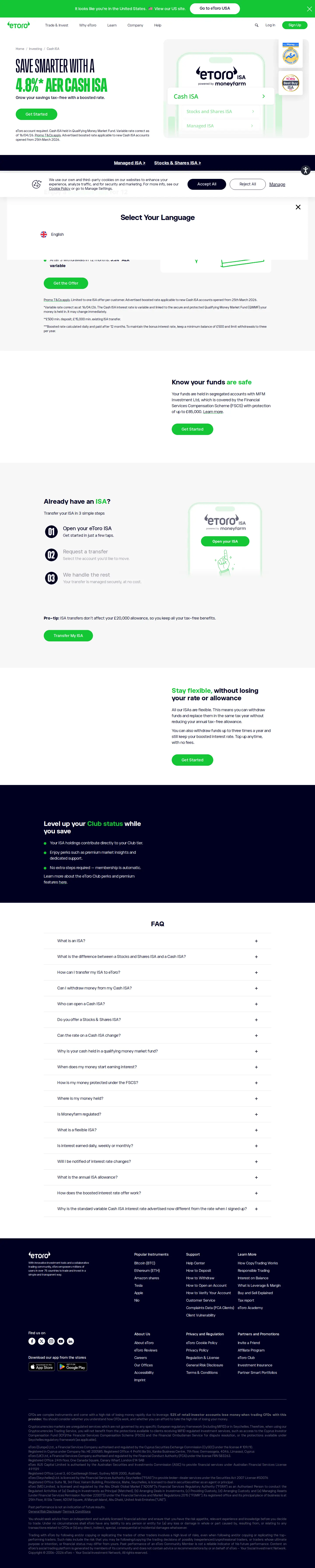 Landing page screenshot