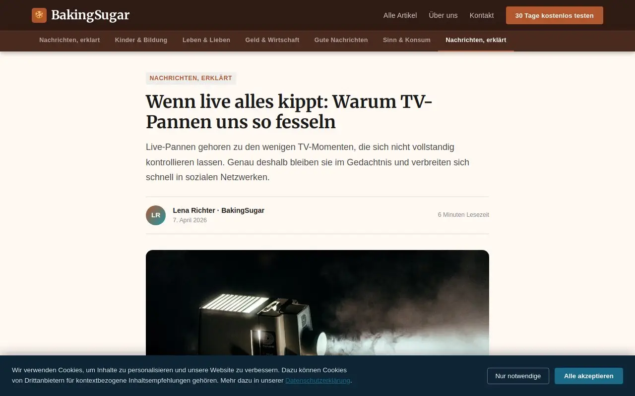 Landing page screenshot
