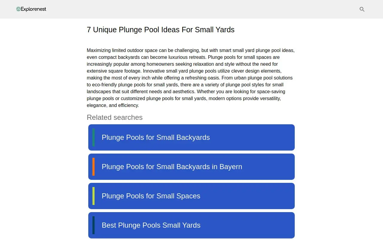 Landing page screenshot