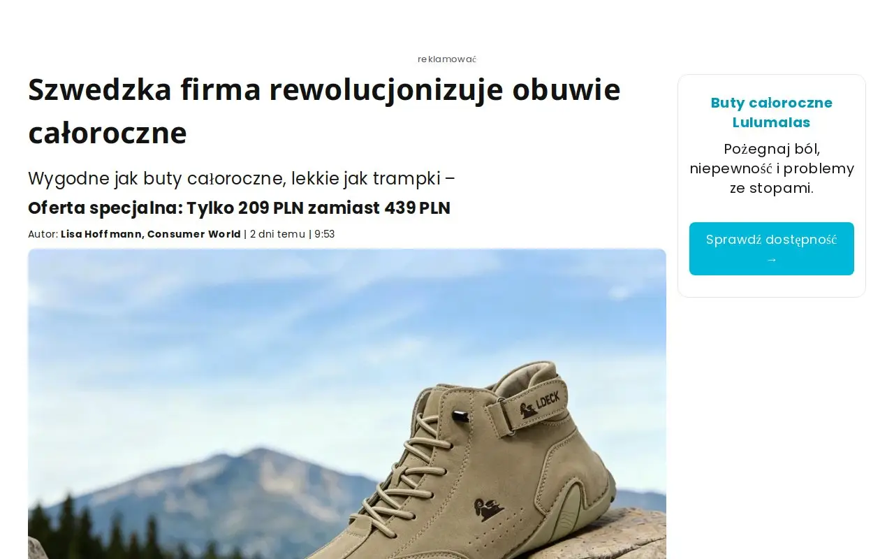 Landing page screenshot