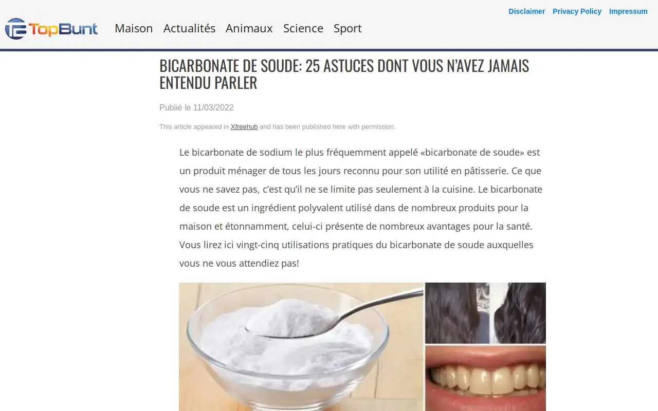 Landing page screenshot