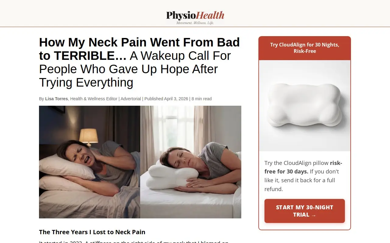 Landing page screenshot