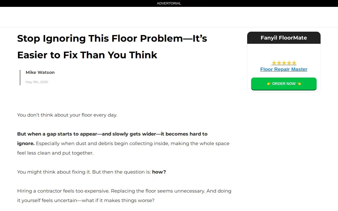 Landing page screenshot