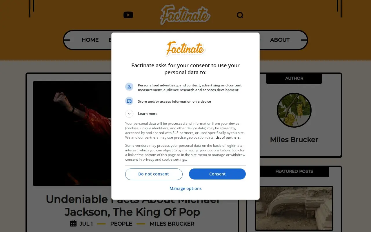 Landing page screenshot
