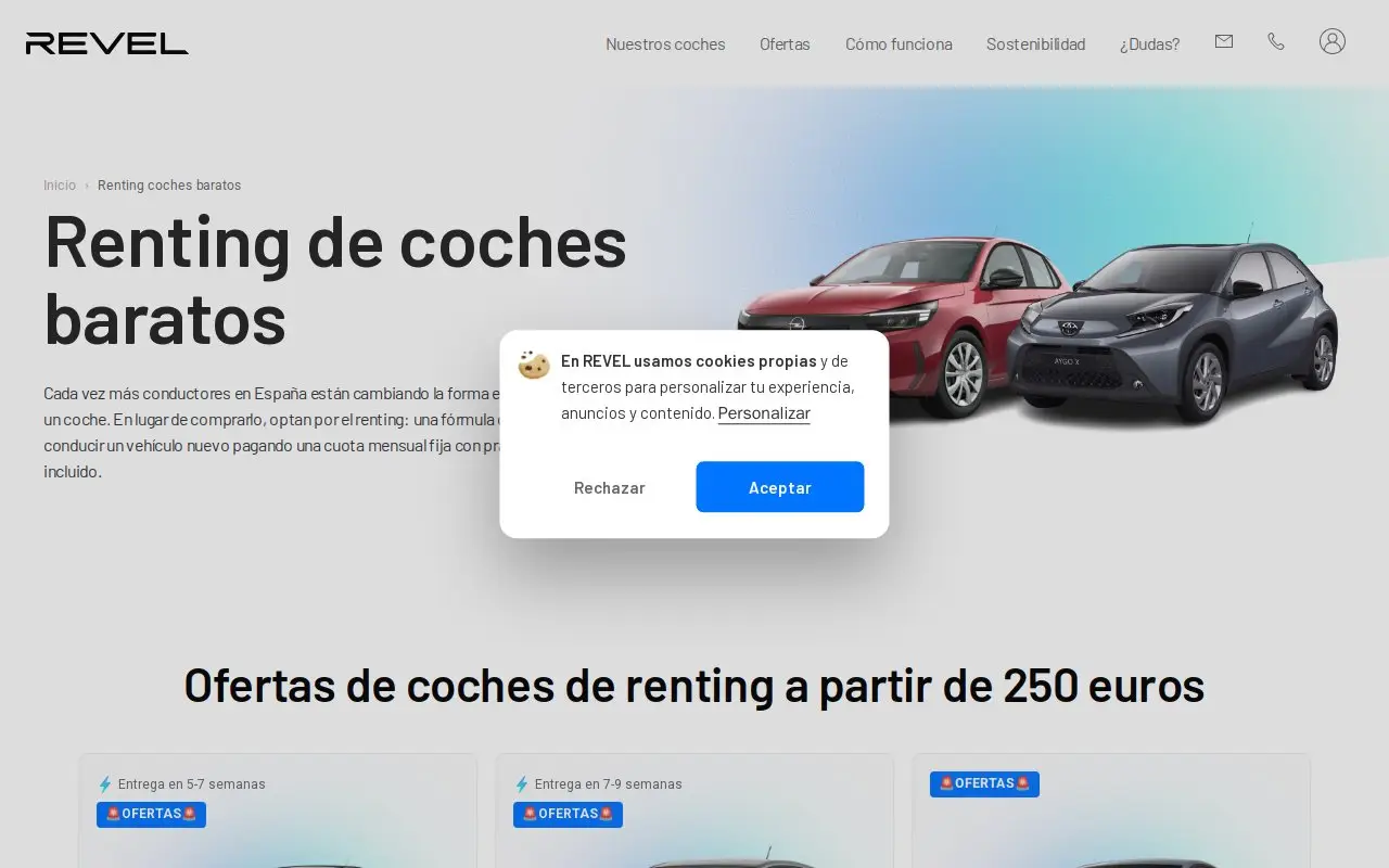 Landing page screenshot