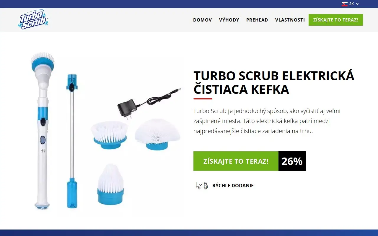 Landing page screenshot