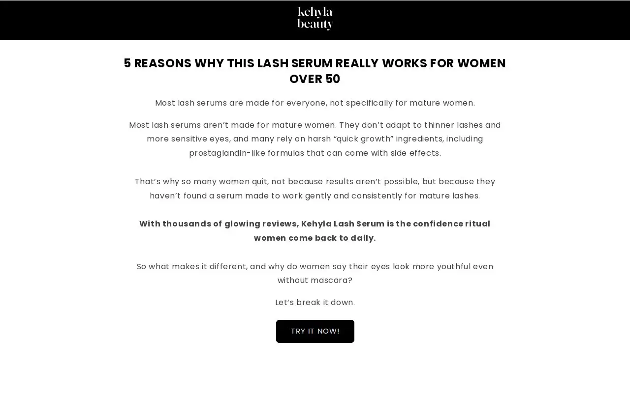 Landing page screenshot