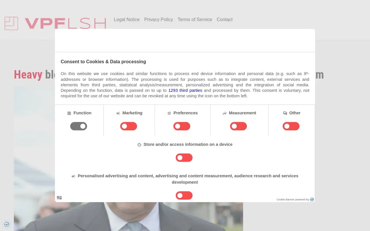 Landing page screenshot