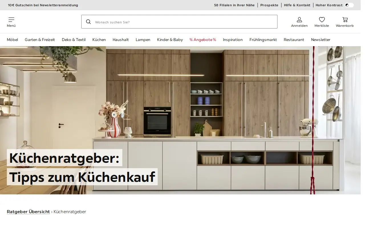 Landing page screenshot