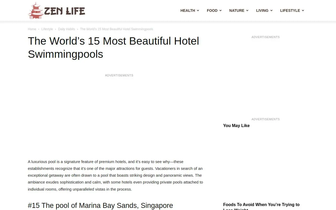 Landing page screenshot