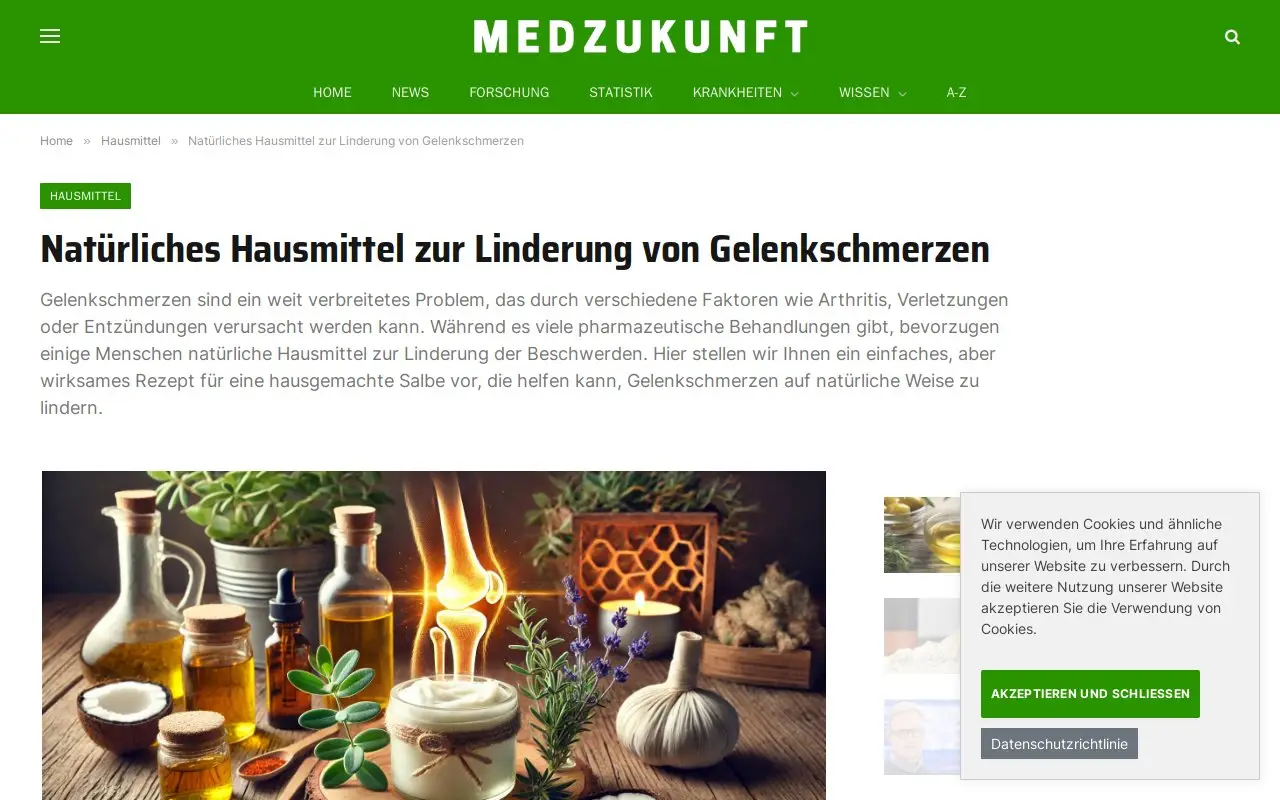 Landing page screenshot