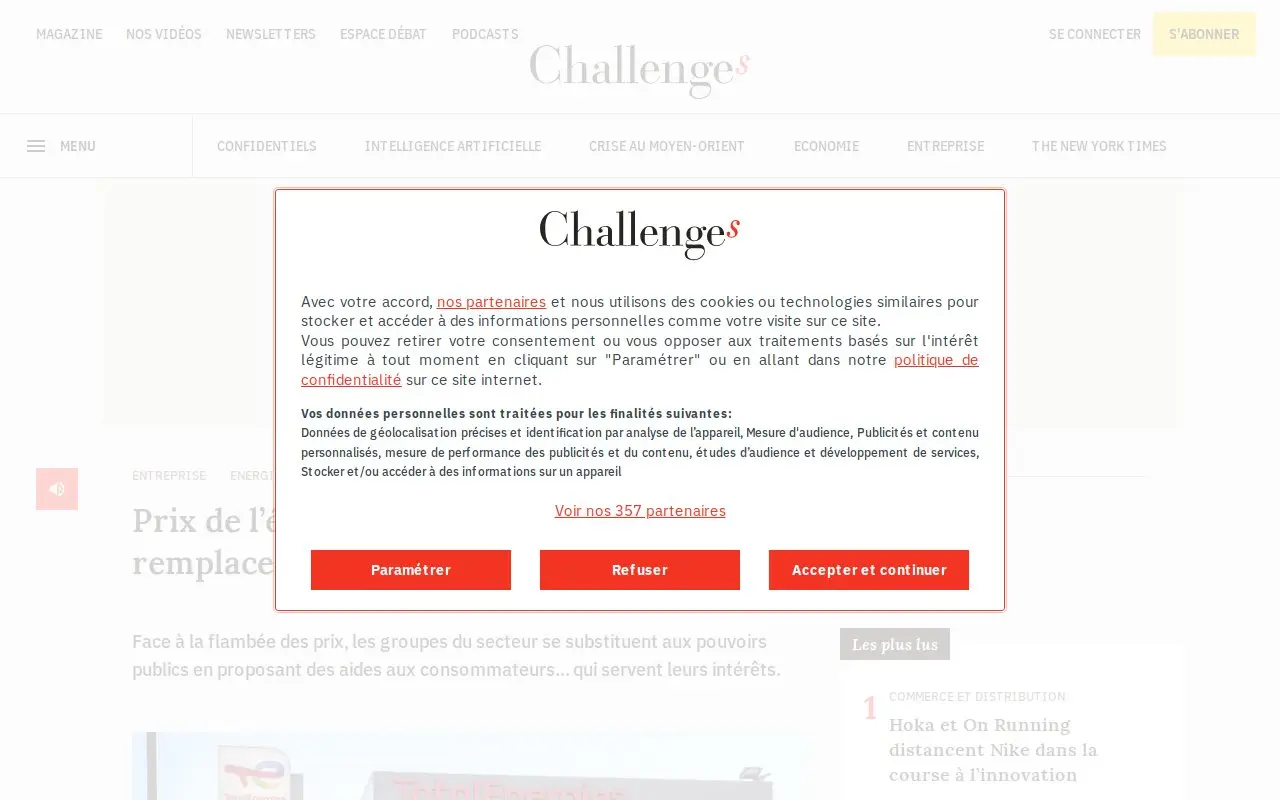 Landing page screenshot