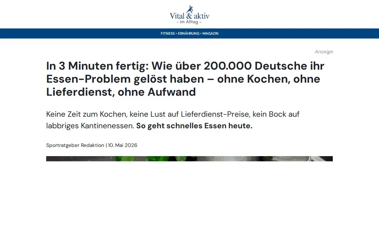 Landing page screenshot