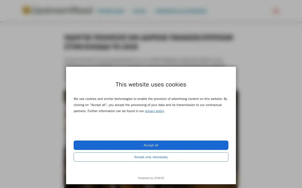Landing page screenshot