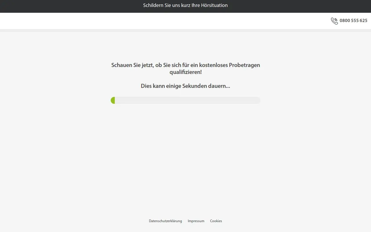 Landing page screenshot